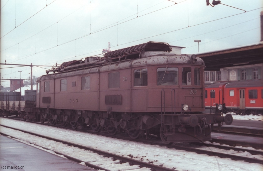 BLS Ae 68 206 Thun Décembre 1979 NSD 72 22